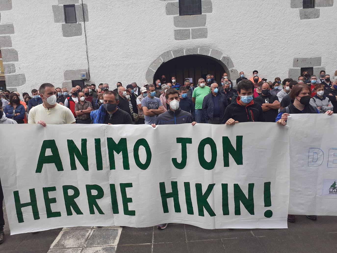 Concentración en apoyo a Jon Zubizarreta