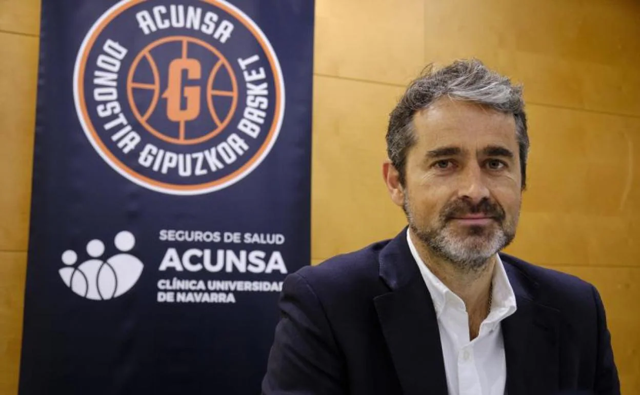 Ignacio Núñez, presidente del Acunsa Gipuzkoa Basket durante la entrevista. 