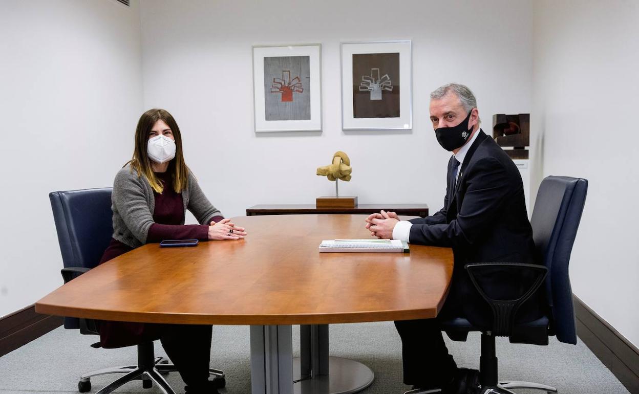 Gorrotxategi y Urkullu, en la reunión que mantuvieron en abril para perfilar el acuerdo.