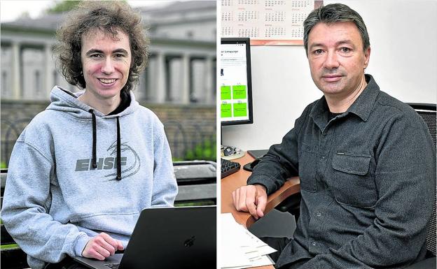 Mikel Artetxe en Londres, donde trabaja como investigador para Facebook sobre inteligencia artificial. Eneko Agirre, en su despacho de la Universidad del País Vasco.