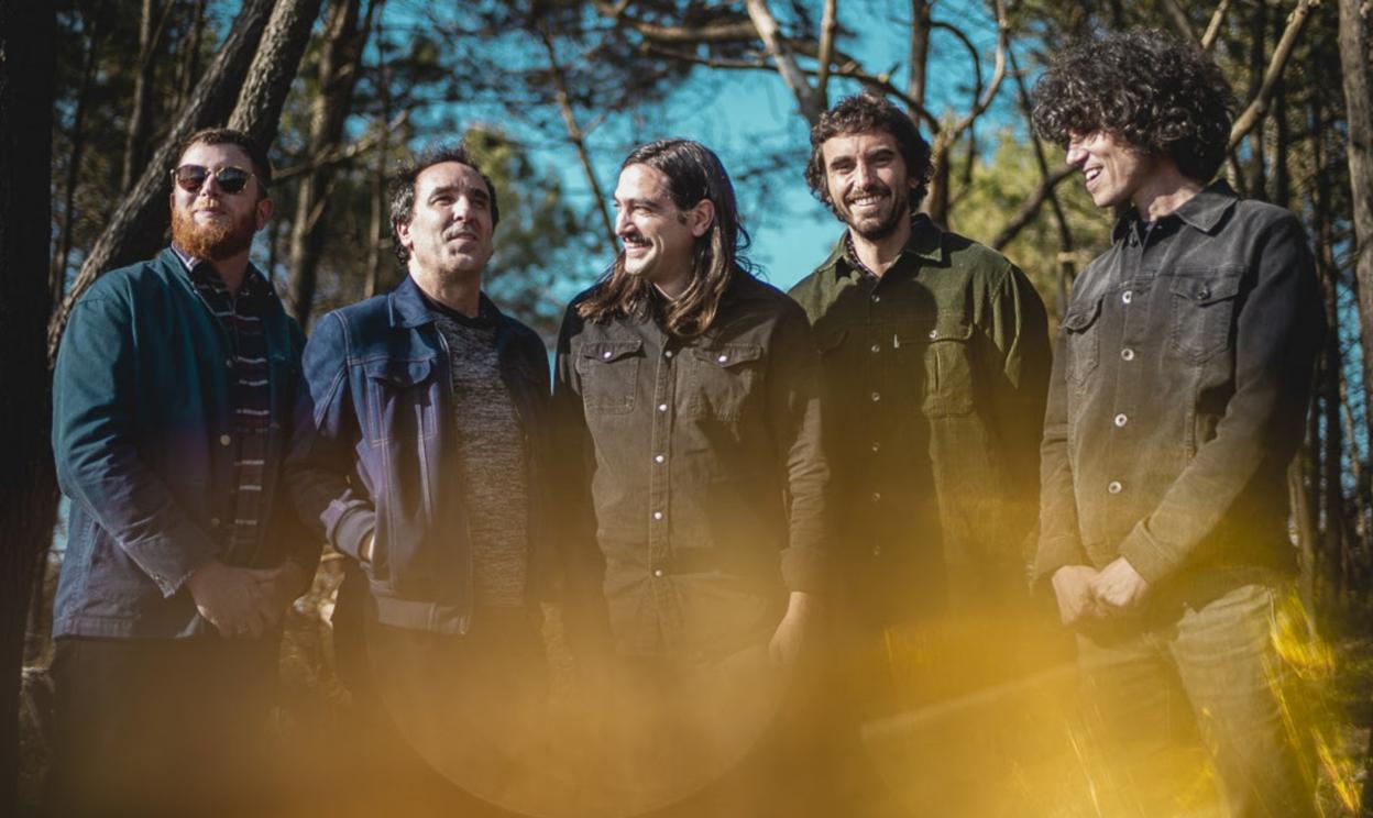 Félix Buff, en el centro de la imagen, al frente de Rüdiger, con Philippe, Irazoki, Bestaven y Arancegui. 