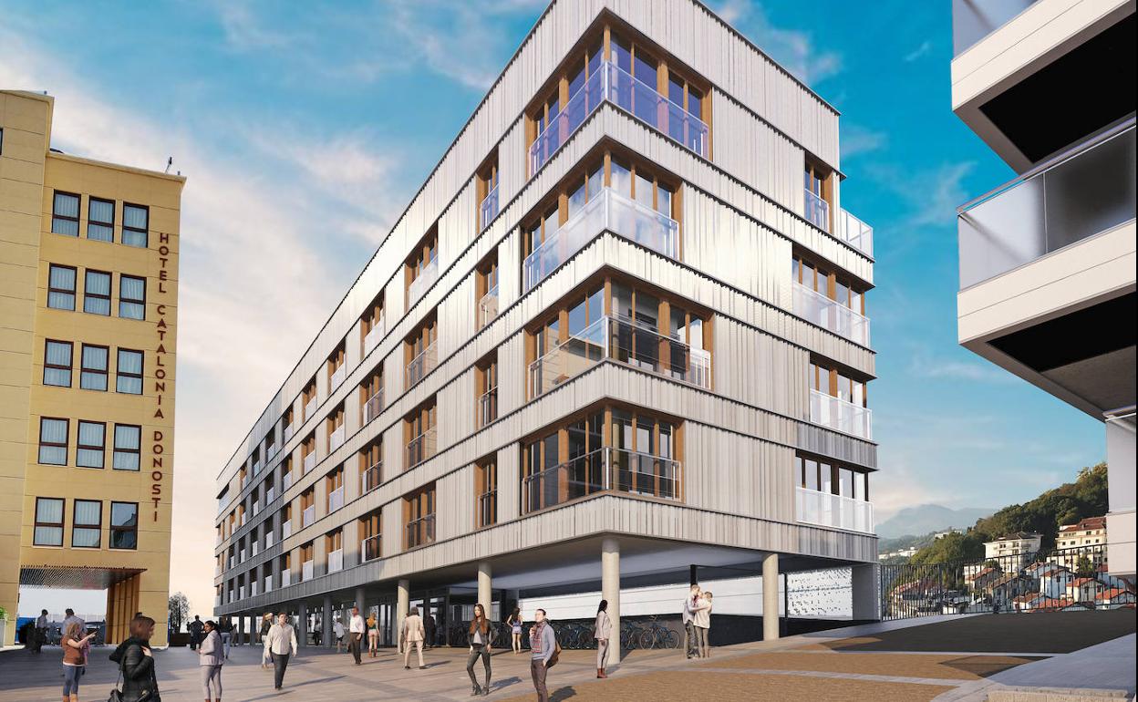 Fotomontaje de la futura Talent House II en el alto de San Bartolomé.