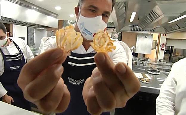 Receta de puntillita con salsa holandesa de Ángel León