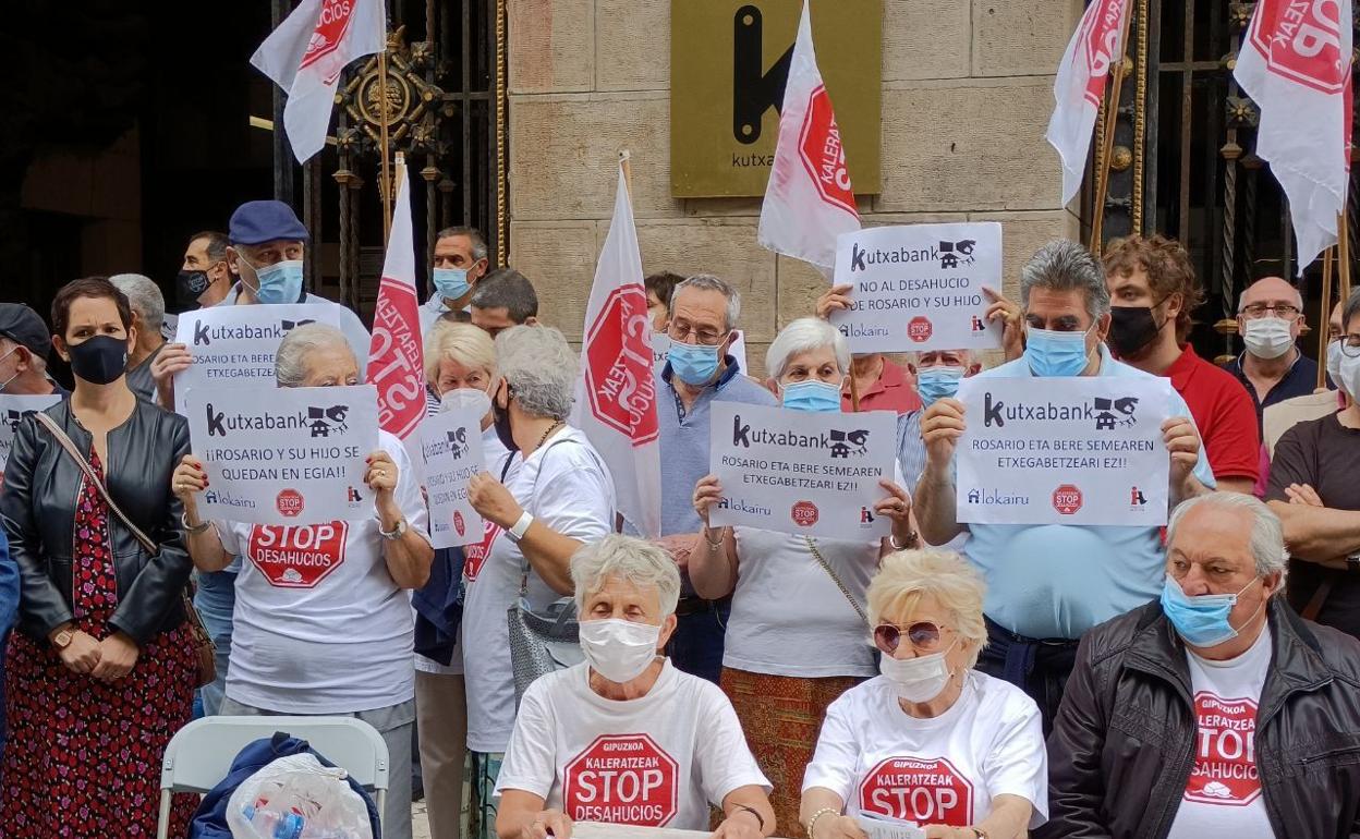 La concentración del pasado lunes en Donostia.