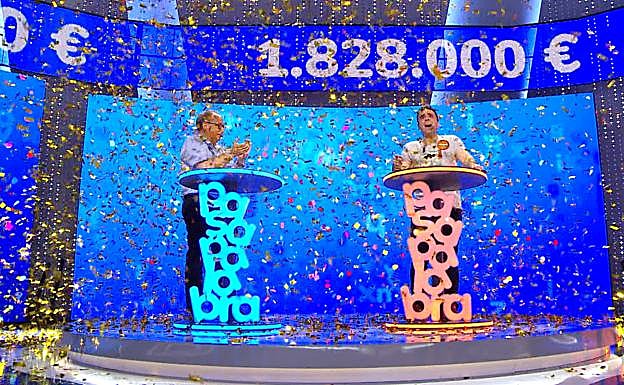 Pablo Díaz (dcha.), en el momento de proclamarse ganador 