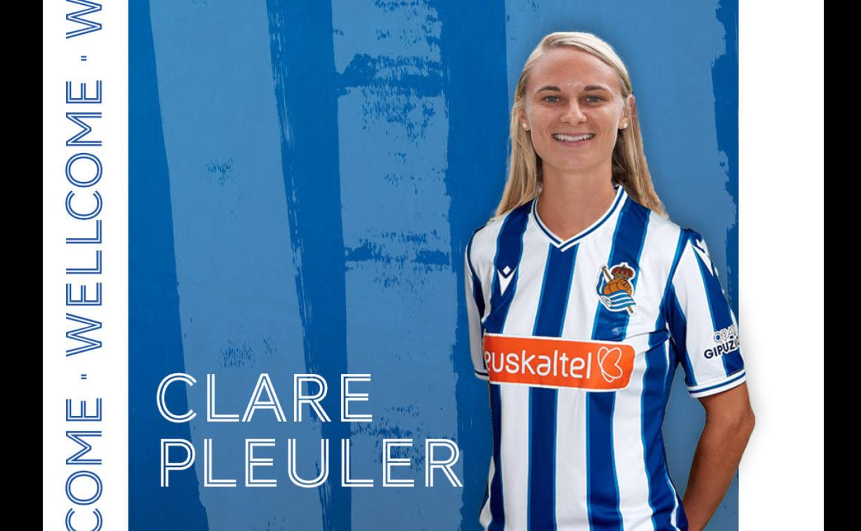Clare Pleuler, nueva fichaje de la Real Sociedad. 