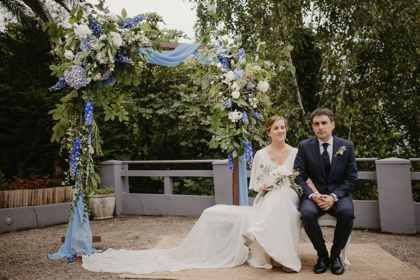 Amaia Urkia y Xabier Elorza se dieron el «sí quiero» en una emotiva ceremonia celebrada en el Mirador de Ulía