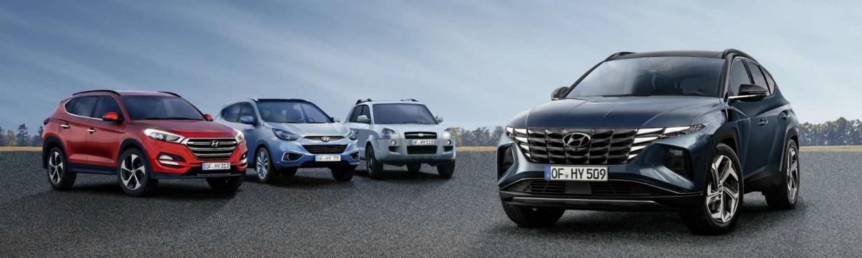 La gama del Hyundai Tucsondesde su inicio.