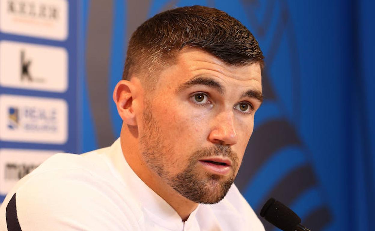 Mathew Ryan durante su presentación como nuevo jugador de la Real Sociedad 