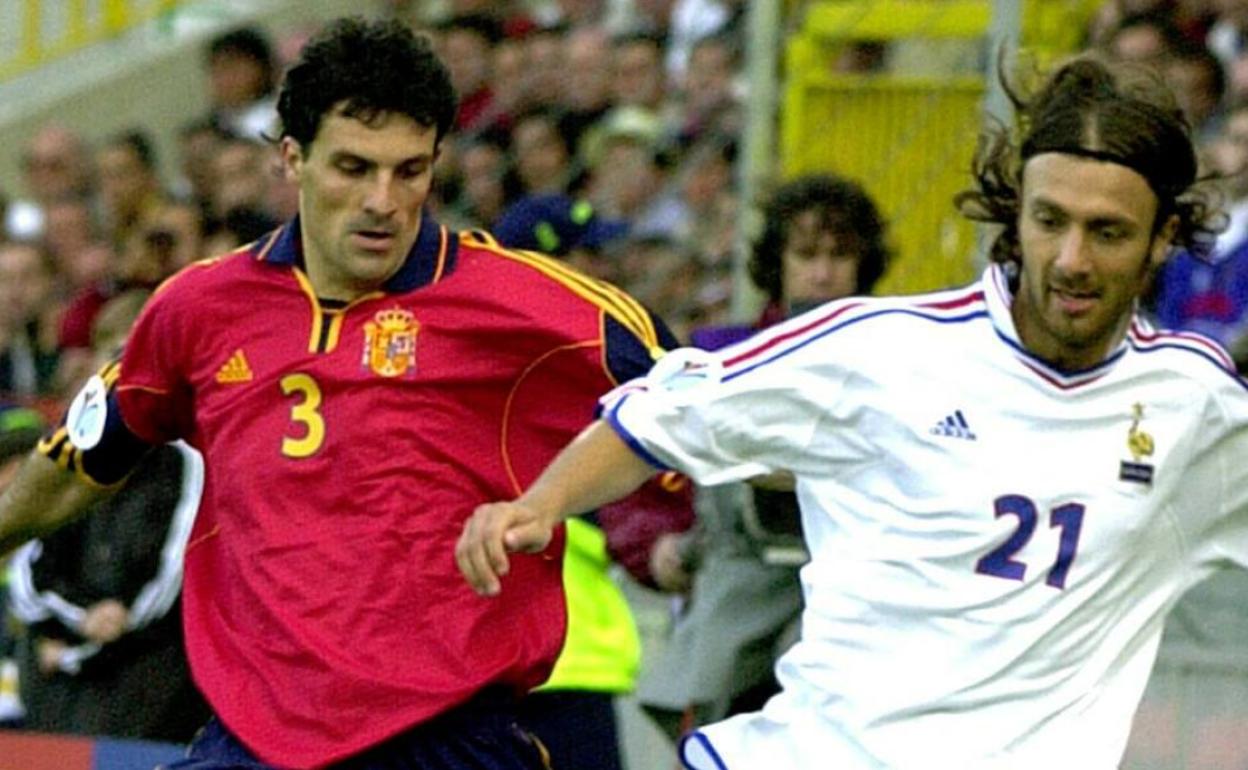 Aranzabal también fue internacional absoluto, además de olímpico. En la imagen, en la EURO 2000.