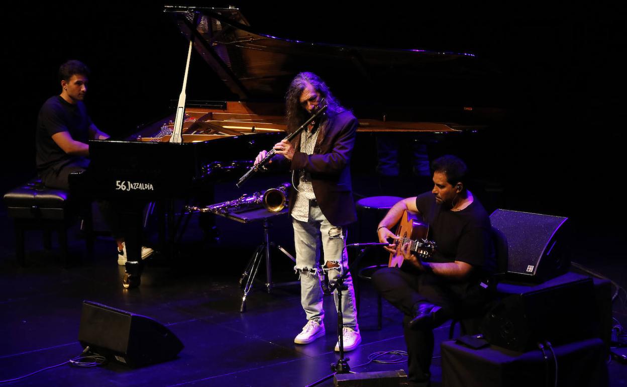 Jorge Pardo y Niño Josele, ayer en el Kursaal.