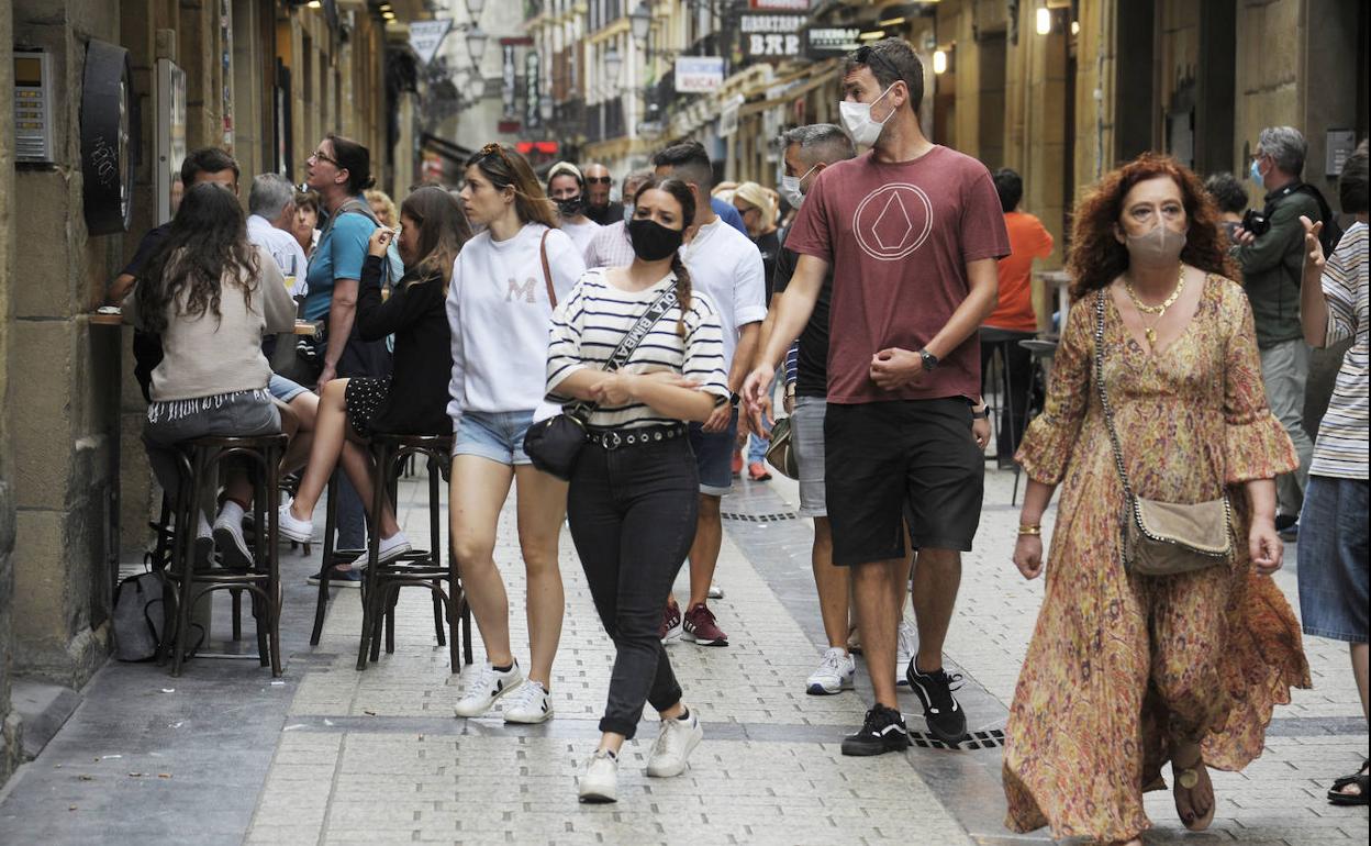 Una calle de la Parte Vieja donostiarra.