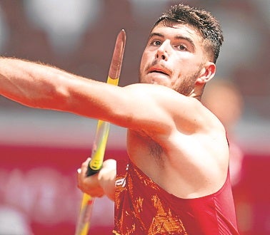 Jainaga, en el estadio olímpico.