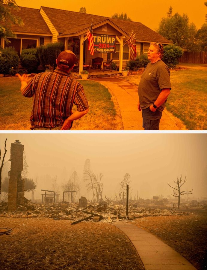 Fotos: Antes y después del incendio Dixie que asola California