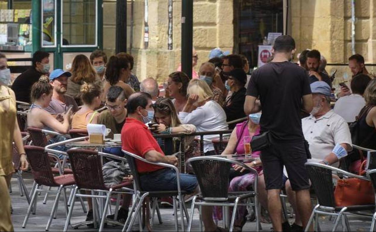 Una terraza de Donostia.
