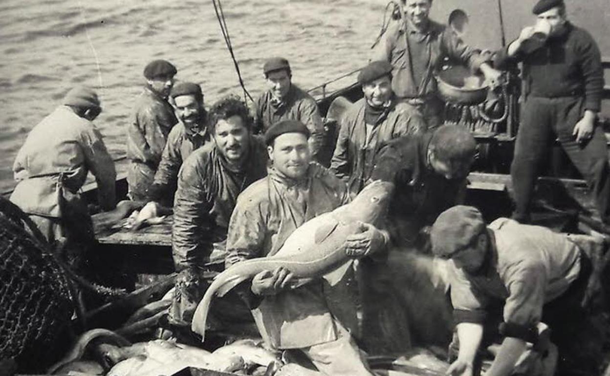 Trabajadores del 'Monte Jaizkibel', en 1953. 
