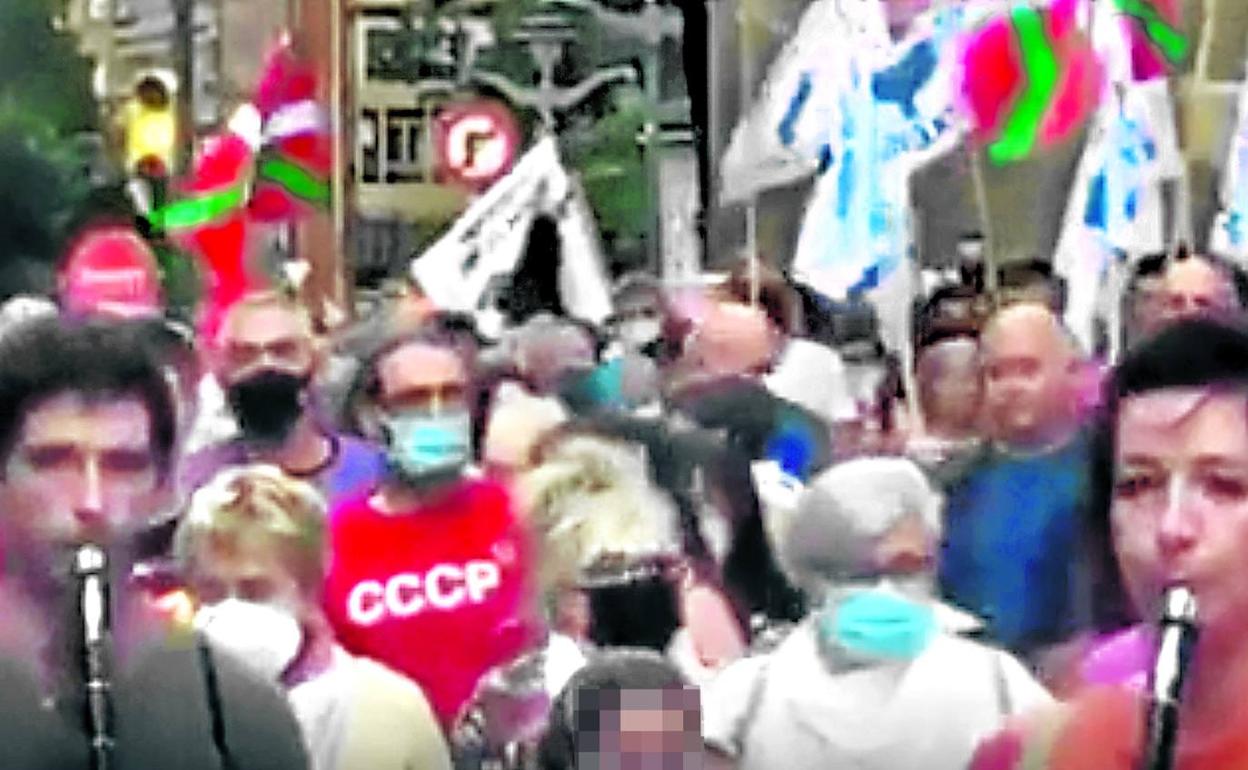 El recibimiento a Agustín Almaraz se realizó el lunes en las calles de Bilbao.