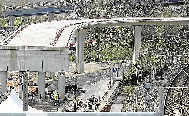 Tercer hilo del TAV. Las obras de la nueva infraestructura en Astigarraga.