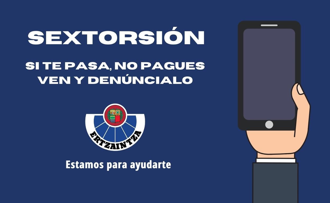 Sextorsión: La Ertzaintza investiga casi un centenar de casos de extorsión a través de páginas de contactos denunciadas este año