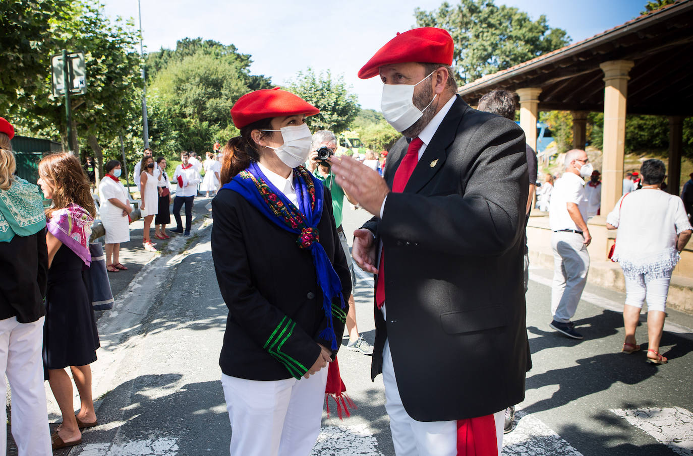 Fotos: Las imágenes de otro 8 de septiembre atípico en Hondarribia