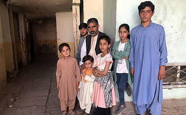 Mohamed Sadiq Atif y su familia.