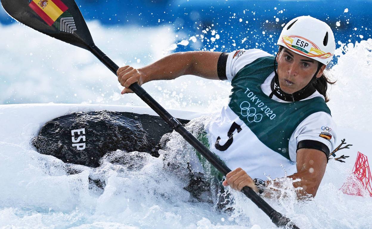 Maialen Chourraut, durante su participación en los Juegos Olímpicos.