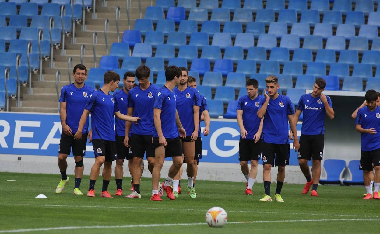 Entrenamiento de la Real Sociedad en Zubieta