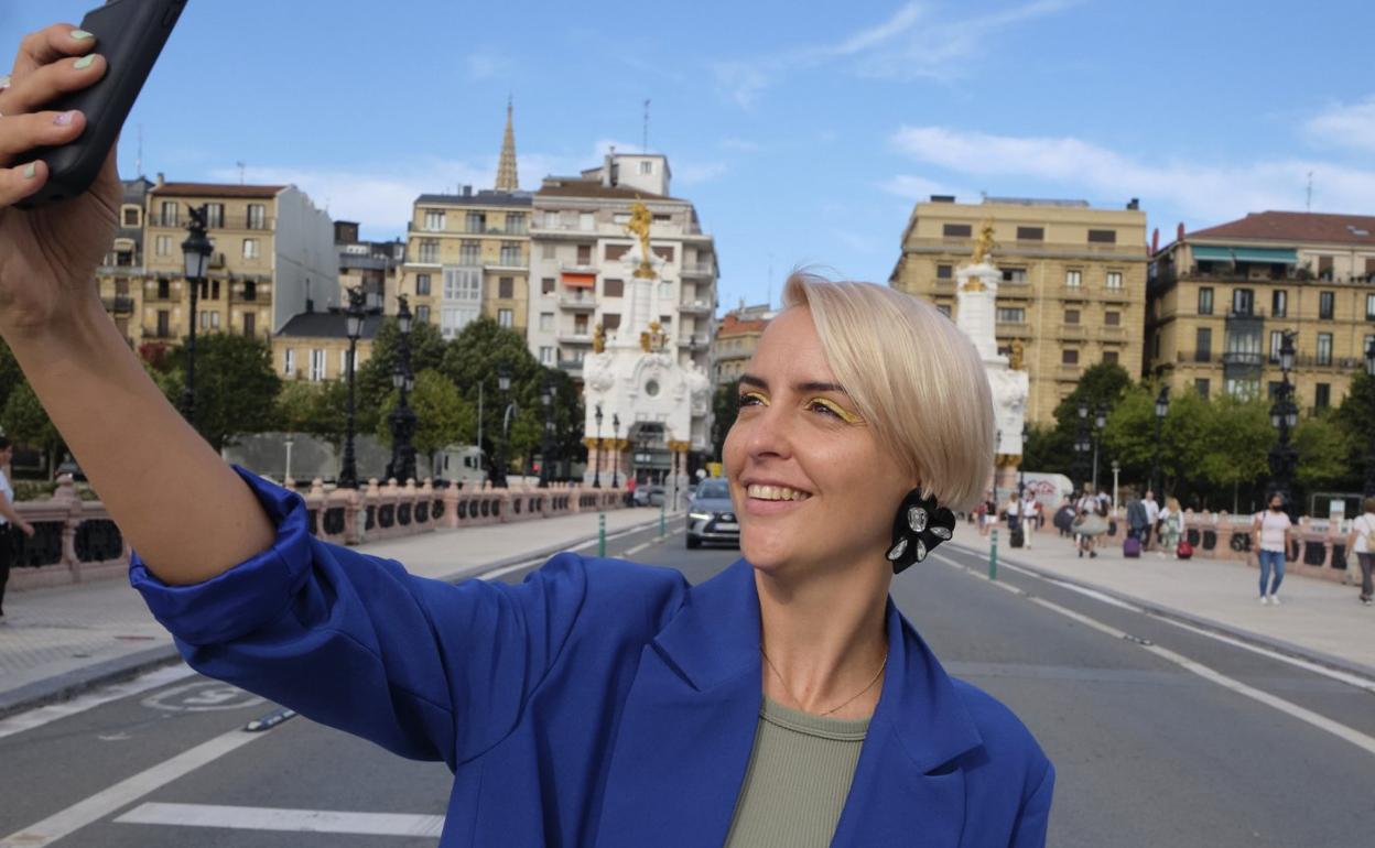 Eloísa Patat, en uno de sus rincones favoritos de Donostia. 