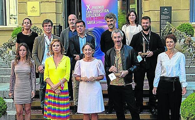 Ganadores y jurados del premio de la San Sebastian Gipuzkoa Film Comision, con Marta Etura, Agatha Ruiz de la Prada, entre otros.