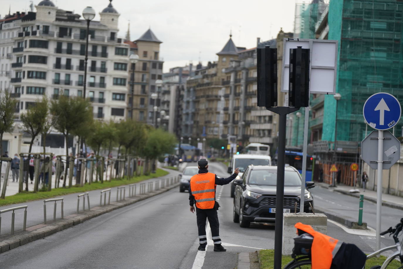 Fotos: Coto a los vehículos privados en La Concha
