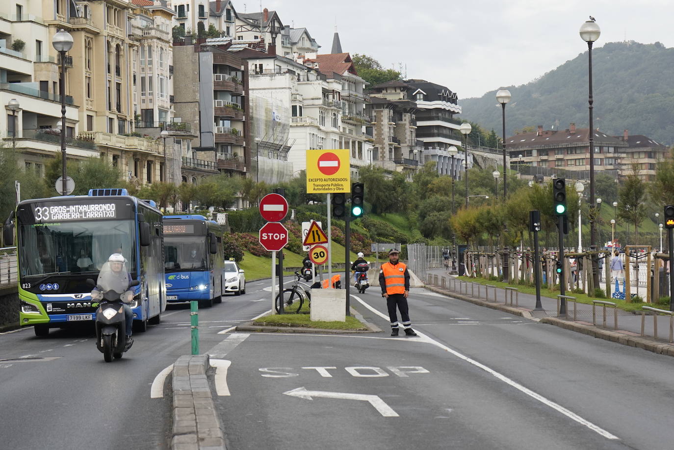 Fotos: Coto a los vehículos privados en La Concha
