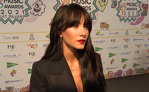 Aitana, la noche del martes en la cena de los nominados a Los 40 Music Awards celebrada en Ibiza
