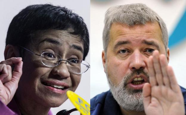 Maria Ressa y Dmitry Muratov