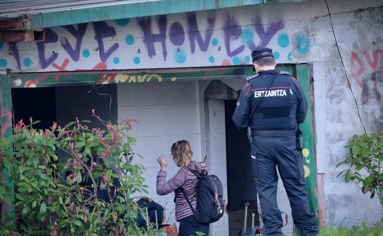 Desalojo en el barrio de Martutene. 