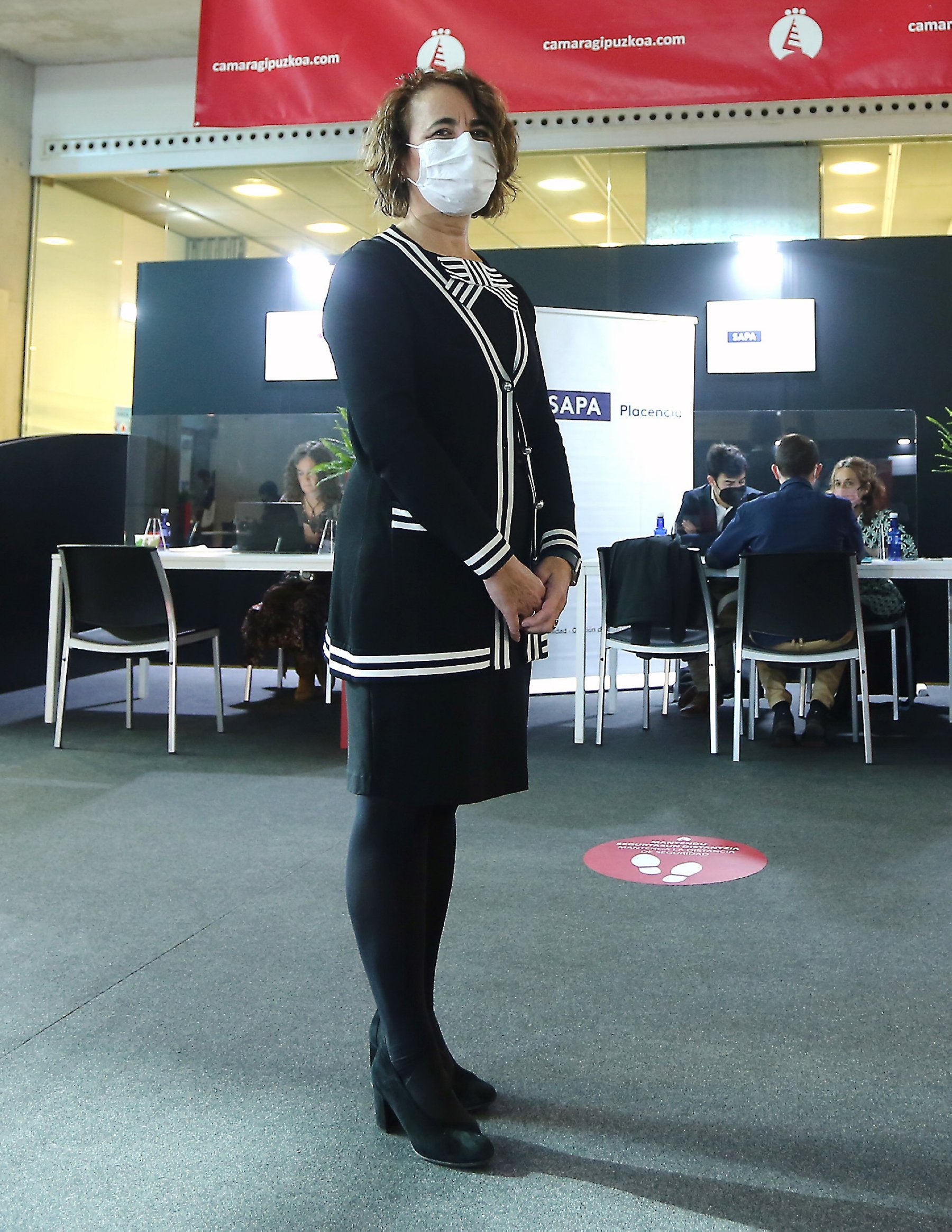 Ana Ugalde, ayer en la Feria del Empleo de la Cámara. 