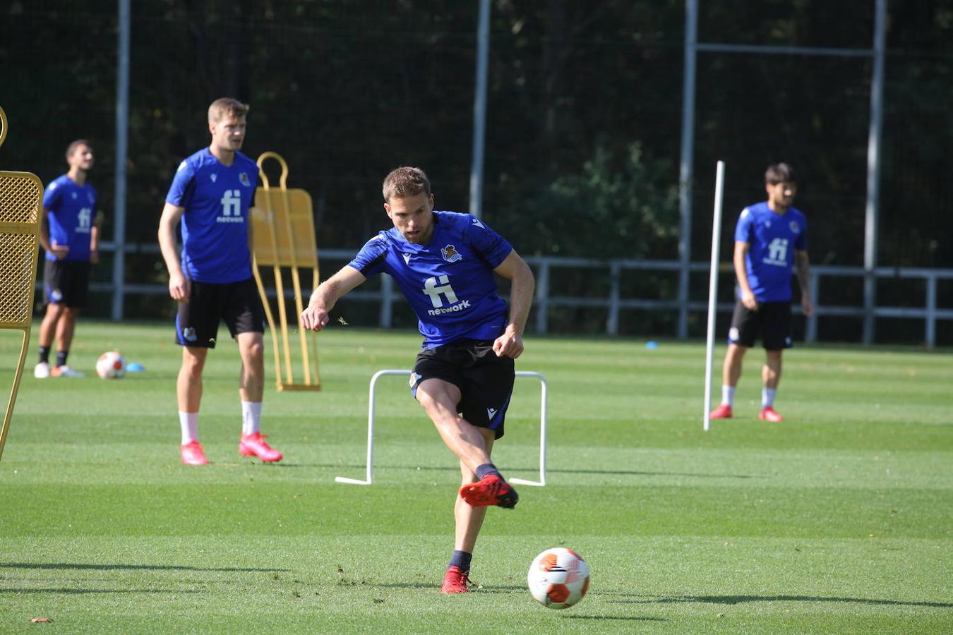 Fotos: Imágenes del último entrenamiento antes del choque contra el Sturm Graz