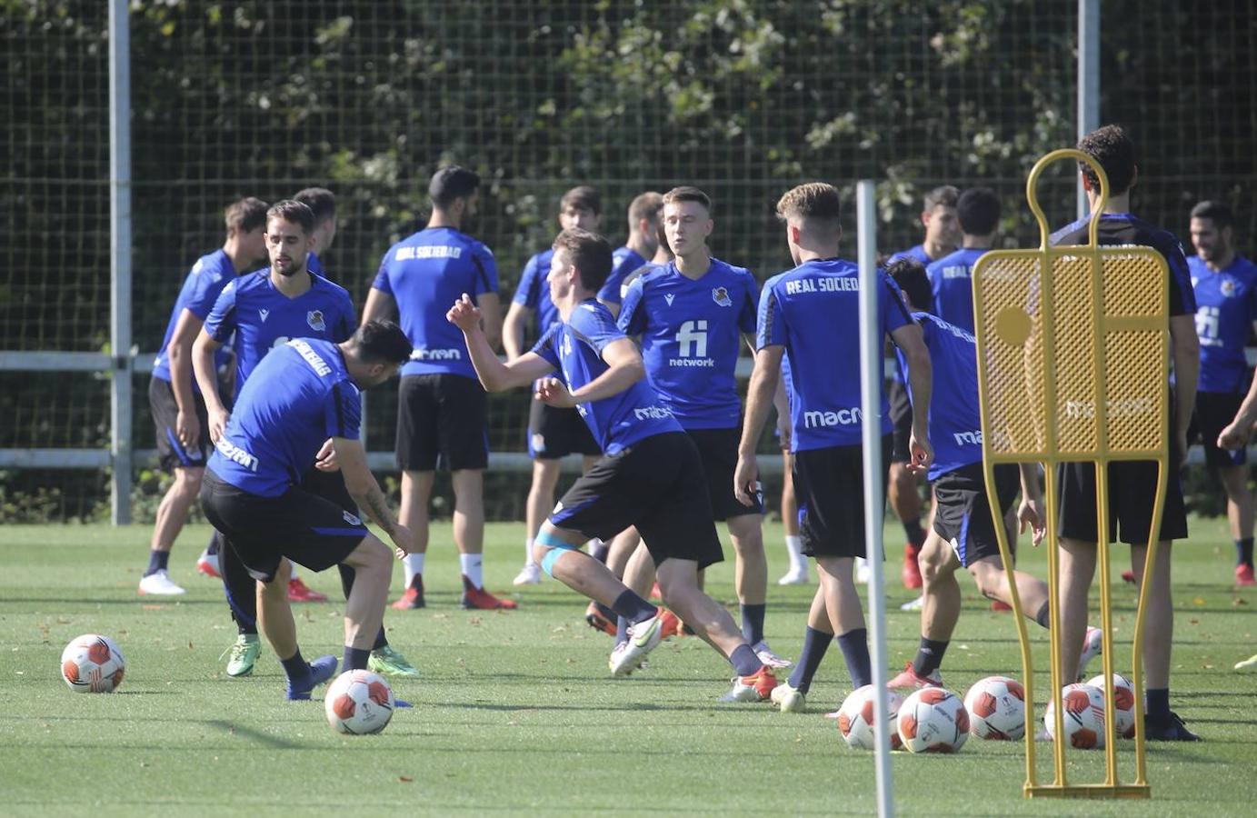 Fotos: Imágenes del último entrenamiento antes del choque contra el Sturm Graz