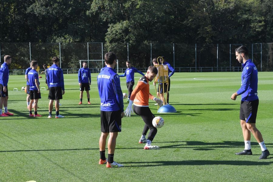 Fotos: Último entrenamiento antes de viajar al Wanda
