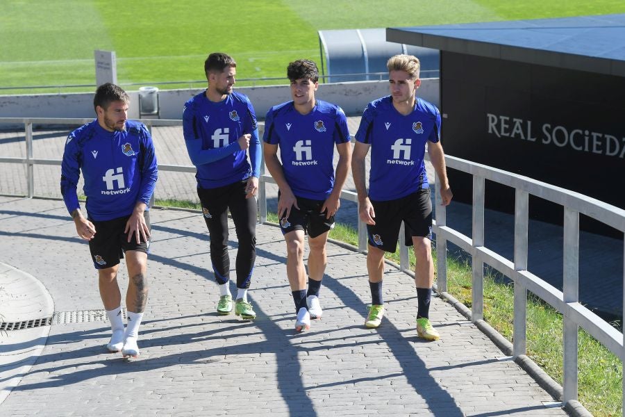 Fotos: Último entrenamiento antes de viajar al Wanda