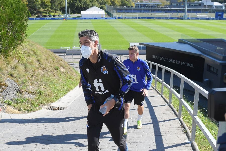 Fotos: Último entrenamiento antes de viajar al Wanda