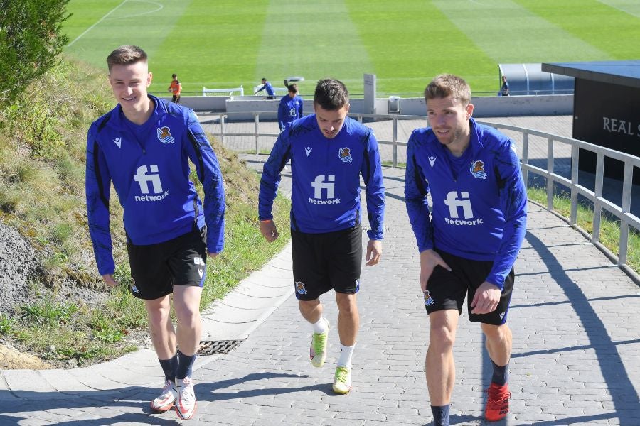 Fotos: Último entrenamiento antes de viajar al Wanda