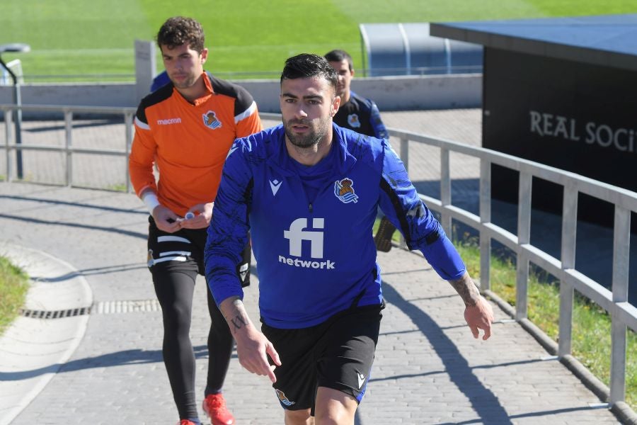 Fotos: Último entrenamiento antes de viajar al Wanda