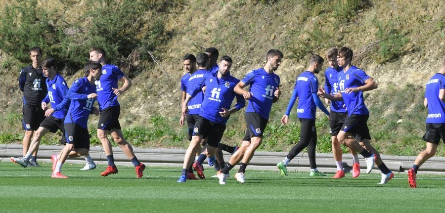 Fotos: Último entrenamiento antes de viajar al Wanda