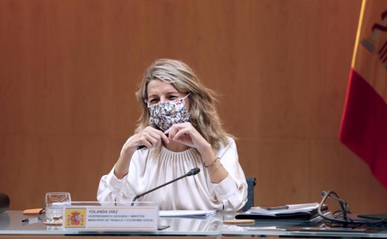 El ministro de Trabajo, Yolanda Díaz. EFE