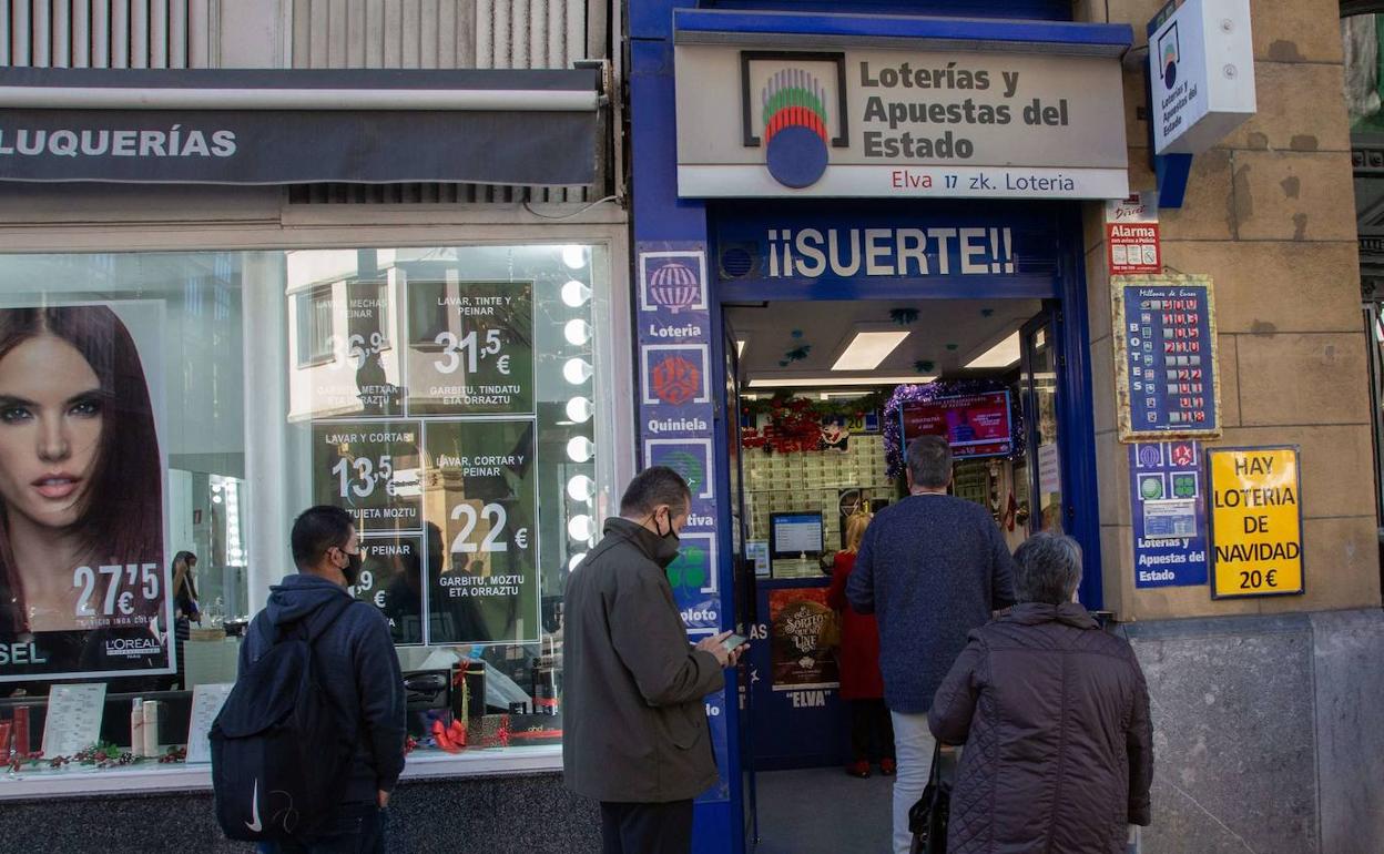 Administración de loteria en Donostia.. Imagen no relacionada con la noticia.