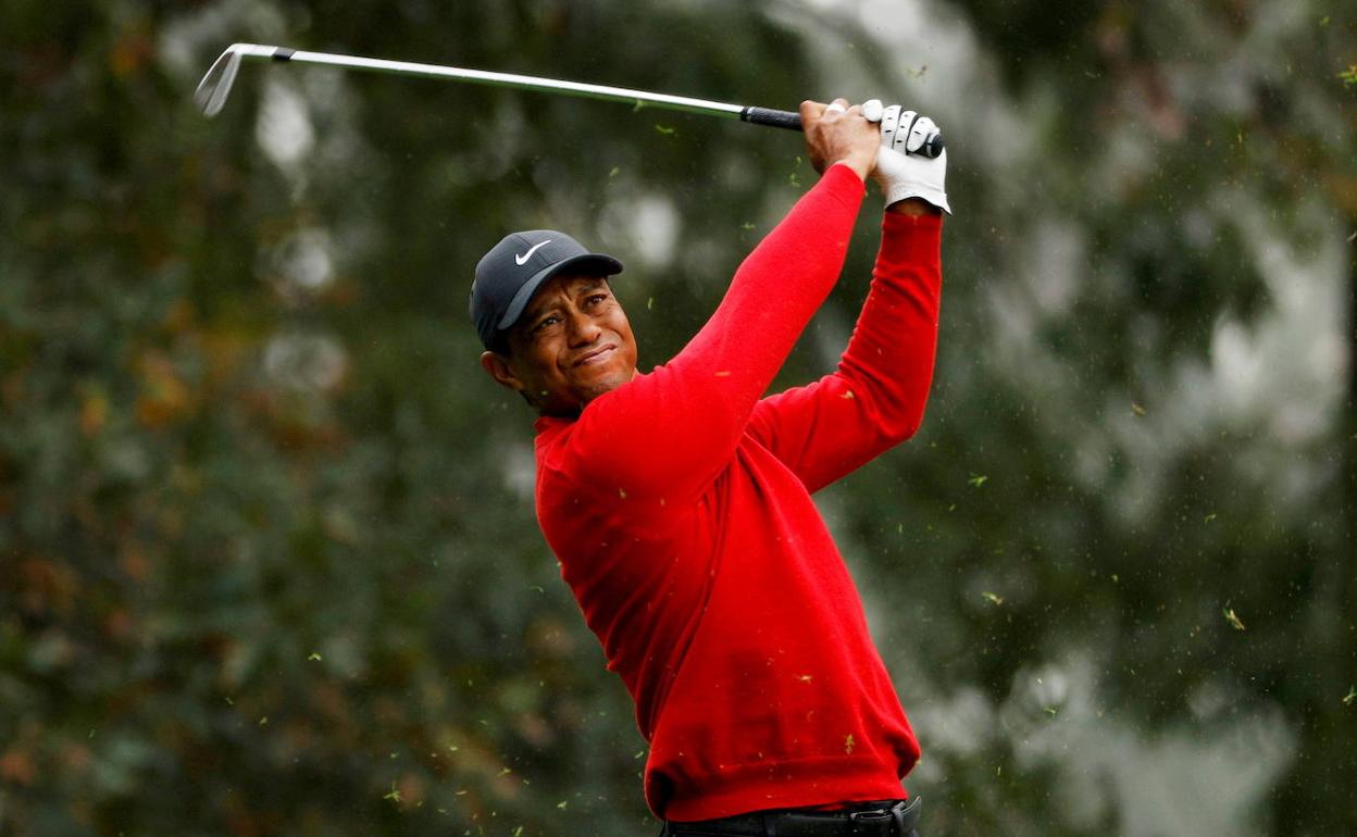Tiger Woods, en el Masters de Augusta de 2020.