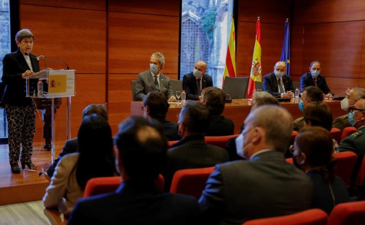 Salvador Illa es uno de los pocos políticos que ha acudido hoy al acto.