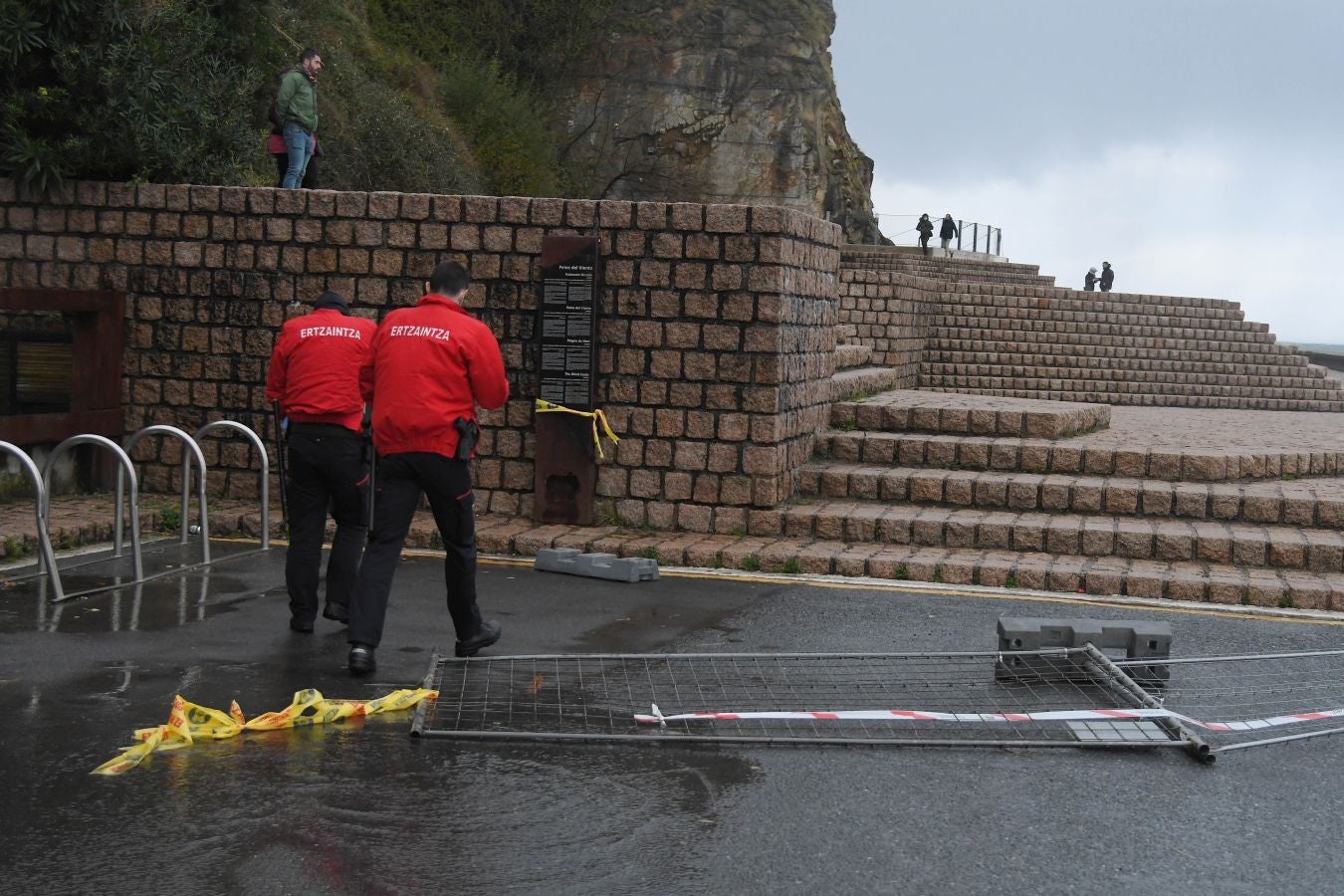 Contenedores volcados, árboles caídos... el temporal se está dejando sentir con fuerza en el territorio en las últimas horas
