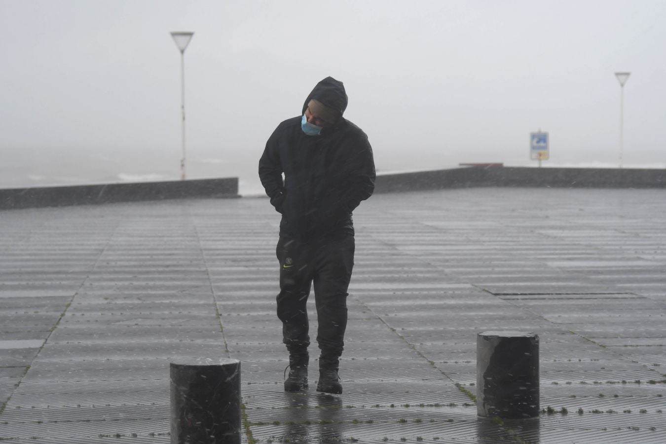 Contenedores volcados, árboles caídos... el temporal se está dejando sentir con fuerza en el territorio en las últimas horas