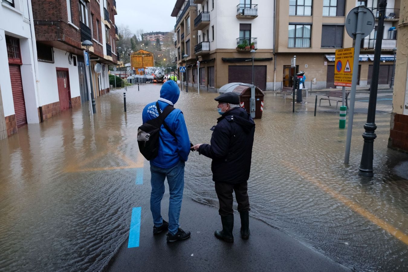 Fotos: Inundaciones en Behobia y otros puntos de Irun por el desbordamiento del Bidasoa